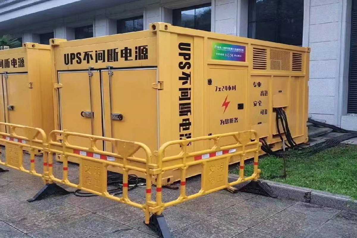 和硕发电机租赁施工现场