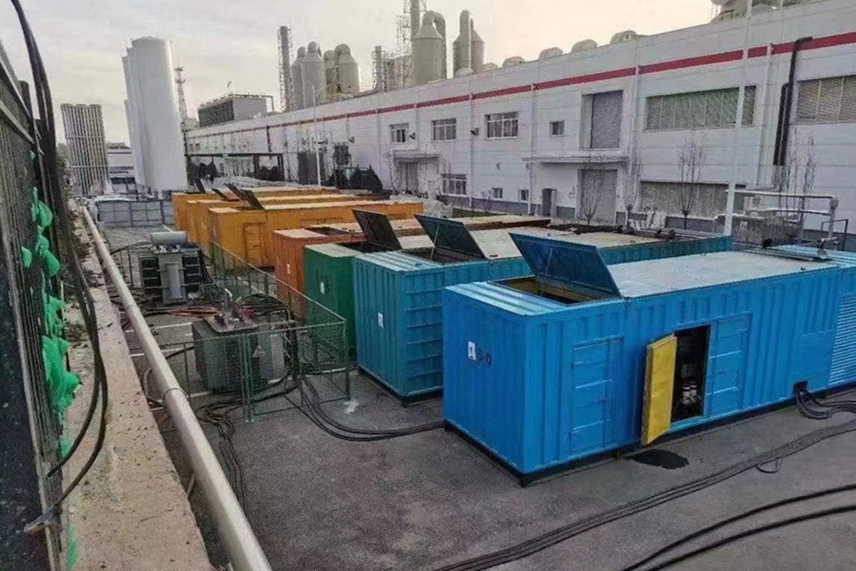 和硕发电机租赁施工现场